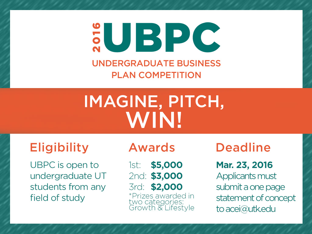 Application Period Open For 2016 Undergraduate Business Plan
